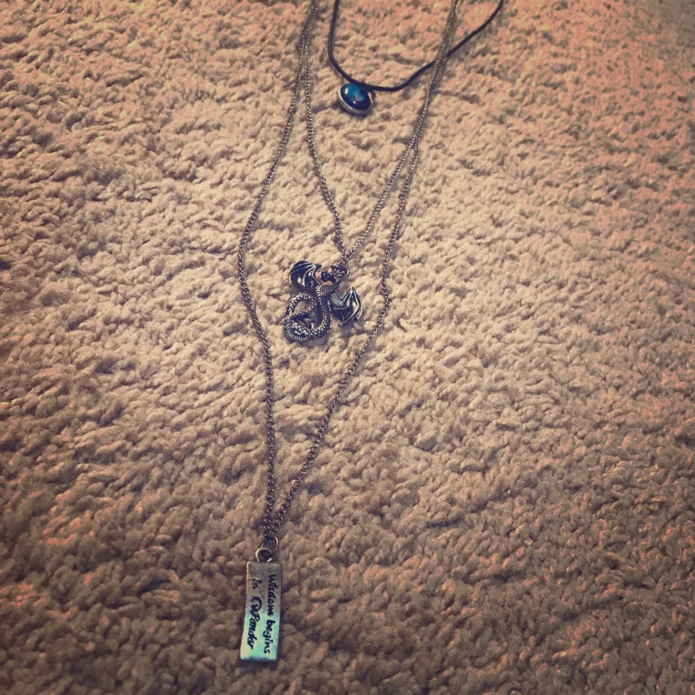 Dragon galaxy layered necklace